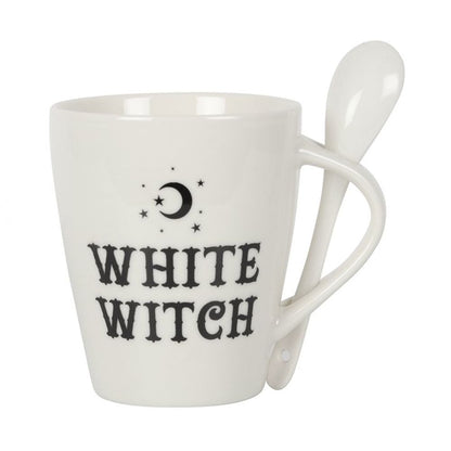 White Witch Mug and Spoon Set