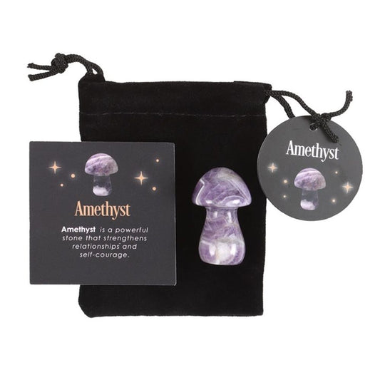 Courage - Magical Amethyst Crystal Mushroom