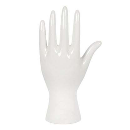 White Ceramic Palmistry Hand Ornament