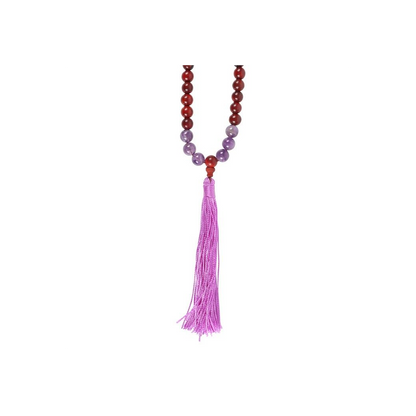 Intuition Rosewood & Amethyst Mallah Necklace