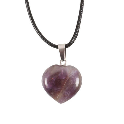 Positivity - Amethyst Healing Crystal Heart Necklace