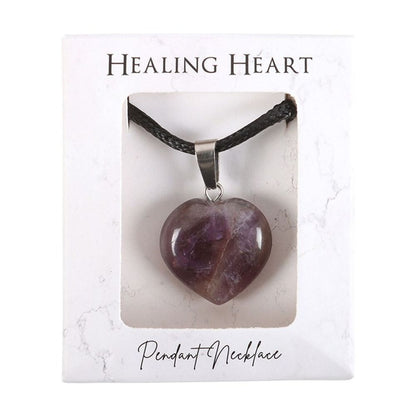 Positivity - Amethyst Healing Crystal Heart Necklace