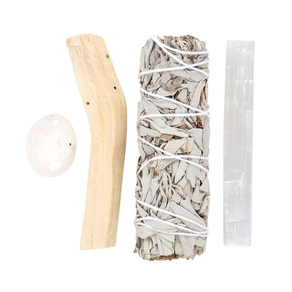 Smudge Kit with Clear Quartz Crystal