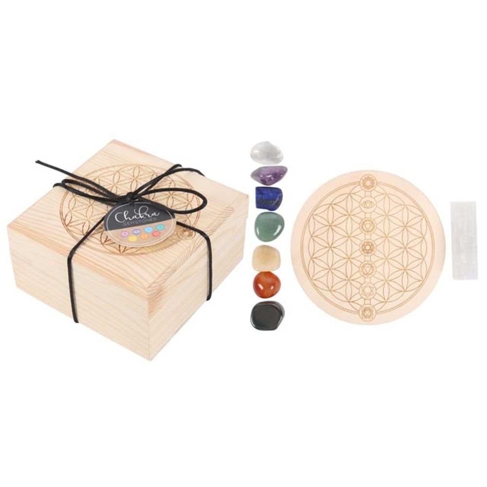 Wellbeing & Healing Chakra Crystal Grid Gift Set