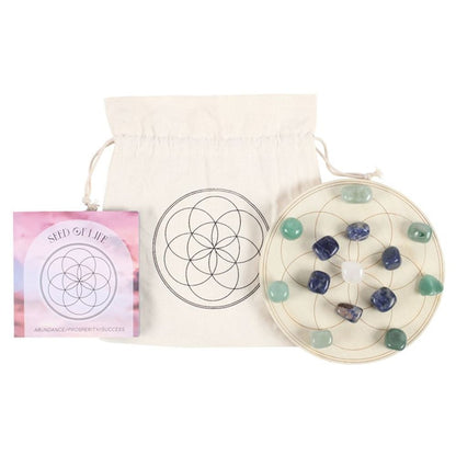 Abundance, Prosperity and Success - Crystal Grid Set